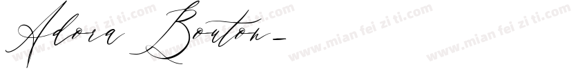 Adora Bouton字体转换